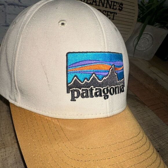 Patagonia Trucker Hat Cap Adult Beige Brown Snapback - Picture 5 of 9